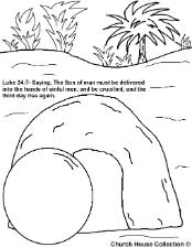 Easter Tomb Coloring Pages